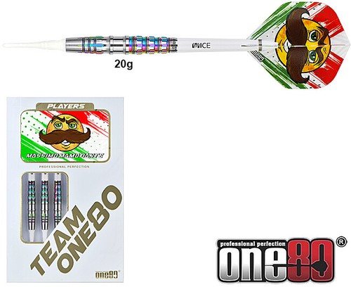 One80 Softdarts Mamo Massimo Signature 90% Tungsten Darts 21g - Dart Set - Bild 2 von 3