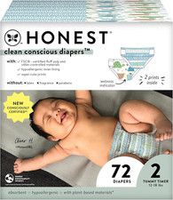 Clean Conscious Diapers  Plant-Based, Sustainable  Turtle Time  Dots  Dashes