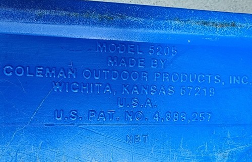 Coleman Flip Top Lid Personal Mini Cooler 5205 6 Pack Blue Lunchbox Made USA - Picture 7 of 19