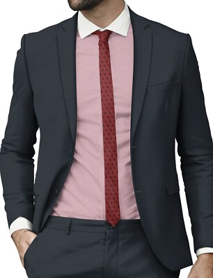 Mens Midnight Blue Suit Business Formal Classic Wool Bespoke wedding Suits