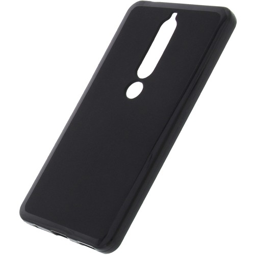 Funda para Nokia 6 2018 Funda Protectora De Móvil TPU Goma Funda Negra - Imagen 5 de 5