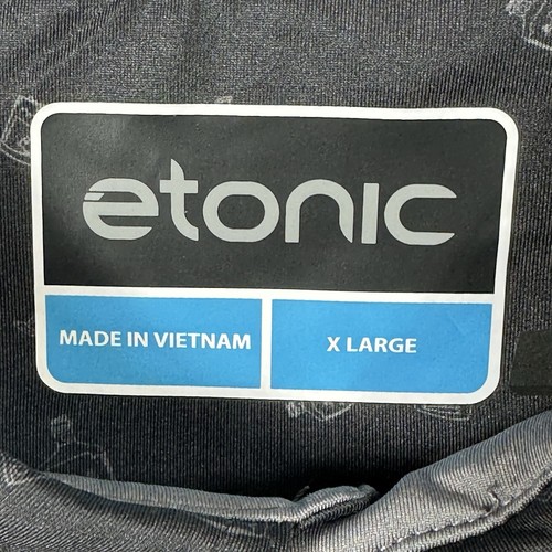 NWT Etonic Men's Martini Glass Print Polo Black/Charcoal XL Cocktail 19th Hole - Picture 5 of 10