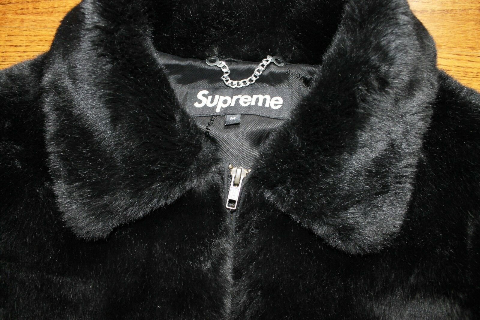 Supreme Faux Fur Bomber Jacket Black Size Medium Spring Summer