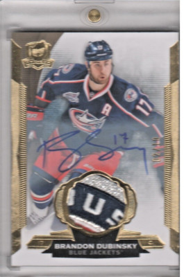 2014-15 BRANDON DUBINSKY THE CUP GOLD PATCH AUTOGRAPH SSP 2/10 BLUE JACKETS