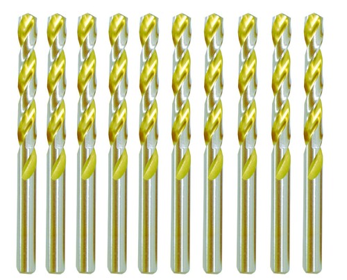 Set punte trapano 1/16""-1/2"" HSS trapano a torsione nitrurato di titanio acciaio metallo - Foto 9 di 37
