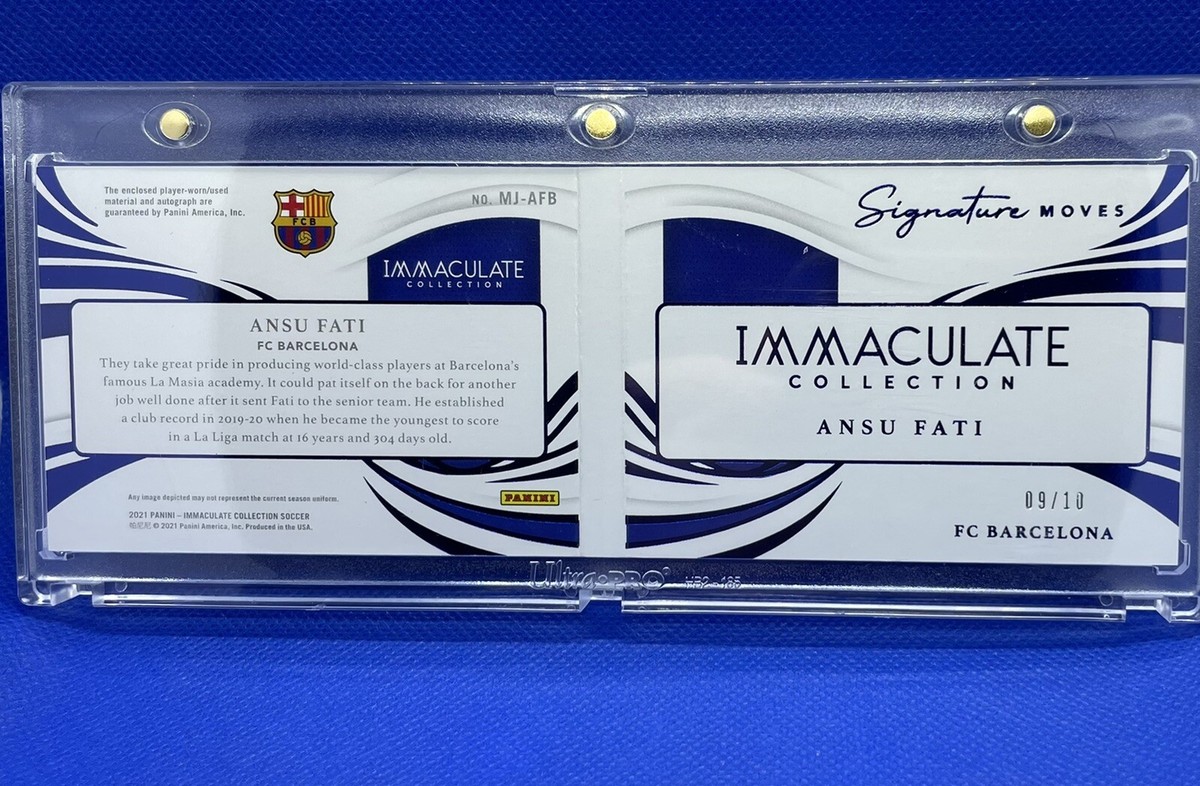Ausu Fati Autograph Card Panini アンス・ファティ Ansu Fati match attax 22/23 Man Of The Match Signature Style