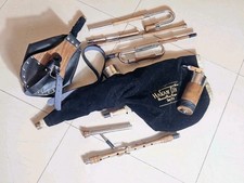 Uilleann Bagpipes Half Set With Chanter  Leather Bellows  Carrying Bag UP66-3