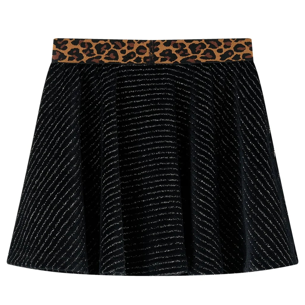 kids leopard waistband skirt 116 black image 2