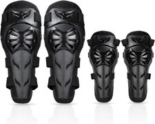 Motorcycle Shin Guards 4Pcs Elbow Guard and Knee Pads Adjustable Anti-Slip Motor