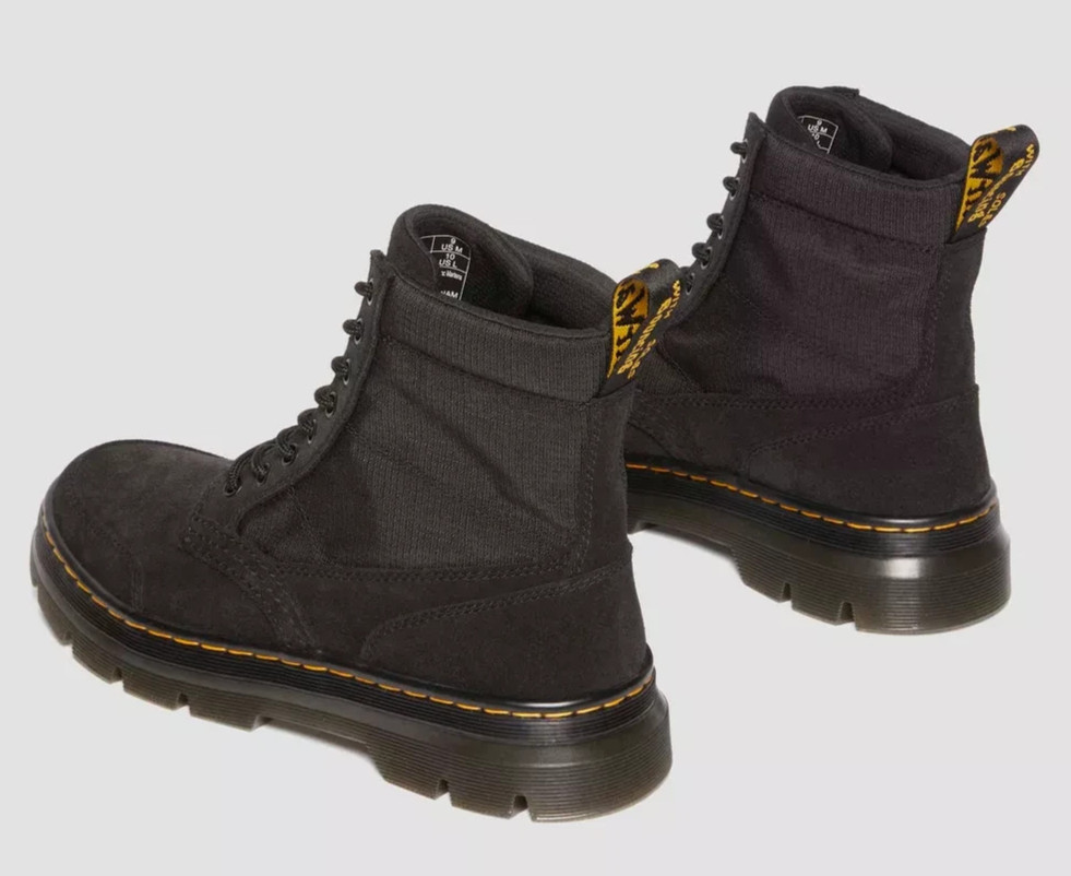 DR. MARTENS COMBS JUNGLE ZIP CASUAL BOOTS,HI SUEDE WP, BLACK, 41105001, SIZE 9UK image 5
