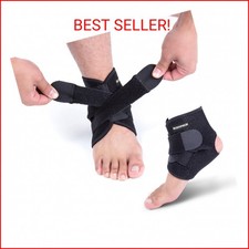 Bodyprox Ankle Support Brace, Breathable Neoprene Sleeve, Adjustable Wrap 