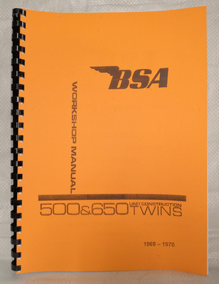 BSA A50 & A65 alle Modelle - Werkstatthandbuch Werkskopie 1969-70 00-4177 -BW39