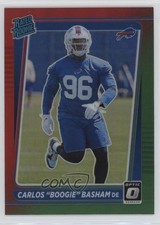 2021 Donruss Rated Rookie Optic Holo Red Green Preview Carlos Basham Jr 11ur
