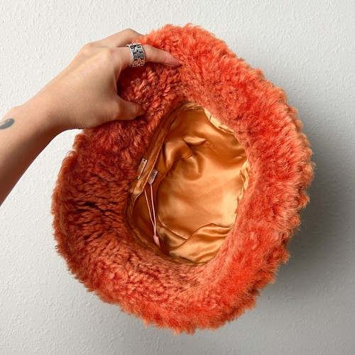 kult Fischerhut Gaia Kumi orange Lammfell Wolle - Bild 7 von 8