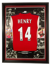 Framed Thierry Henry Signed Shirt Autograph Jersey & Certificate