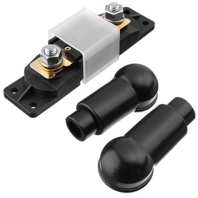 Spartan Power 150 Amp ANL Fuse & Holder Kit Black 150A BLACK