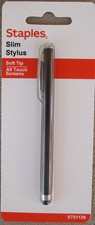 Staples Universal Slim Stylus Black 51139-US Capacitive Touchscreen Rubber Tip