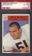 1966 Philadelphia #31 Dick Butkus Rookie HOF Bears PSA 6