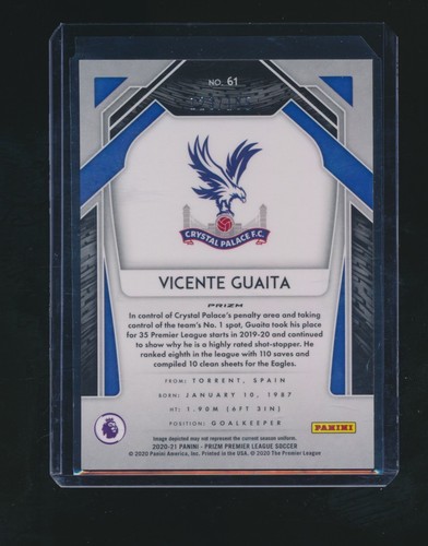 VICENTE GUAITA 2020-21 PANINI PRIZM PREMIER LEAGUE RED PRIZM PARALLEL 123/135 - Picture 2 of 2