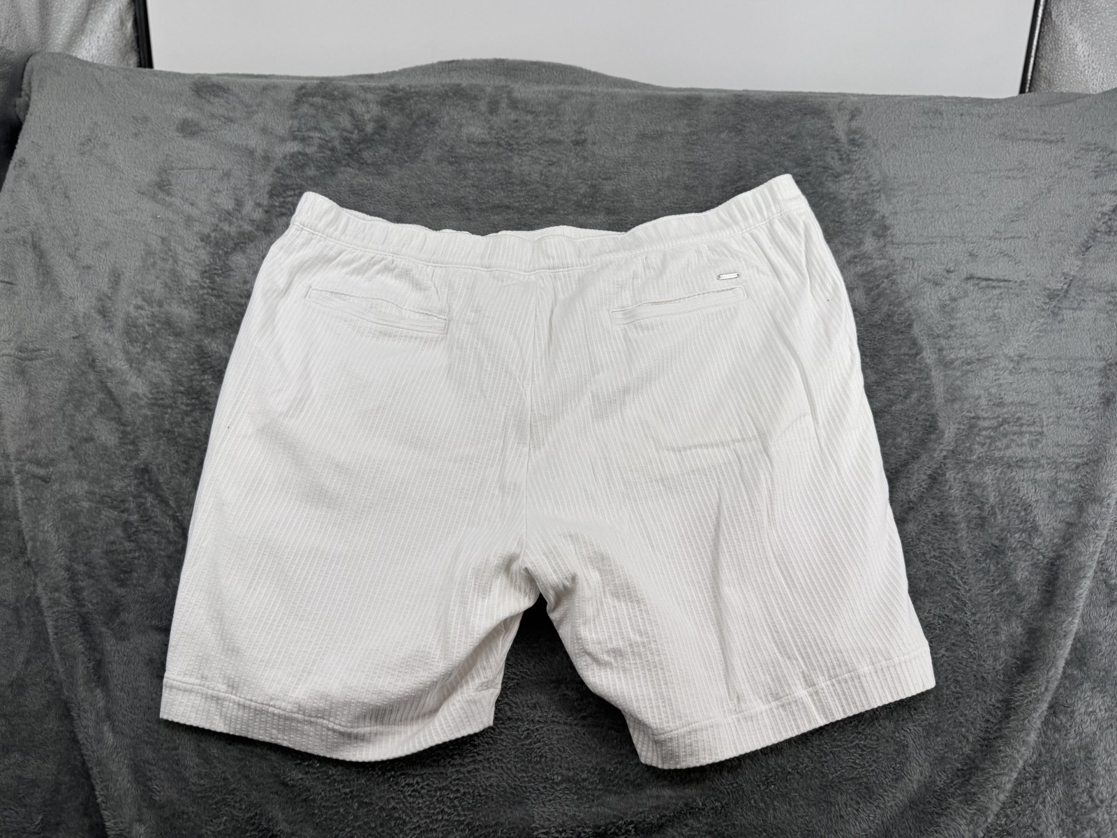 M&S Autograph Men’s White Textured Cotton Shorts 3XL UK 48-50 Elasticated image 7