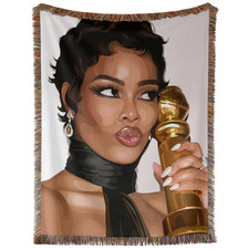 Black Girl Luxury Wall Tapestry – Teyana Taylor Art, Dorm Bedroom Decor