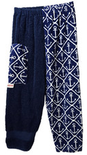Kiki's Nation Towel Pant M 12 Elastic Waist POCKET Blue Anchor Boat Beach Cruise