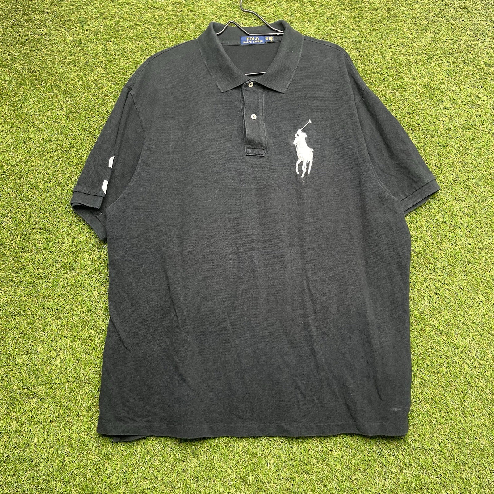 Polo Ralph Lauren Polo Shirt Mens 2XB Big Pony #3 Black Short Sleeve Preppy