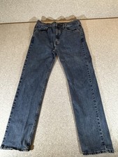 Levis 505 Jeans Mens 38x34 Regular Fit Straight Medium Wash Blue Denim Stretch