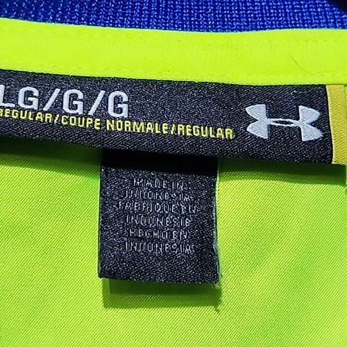 Under Armour UA Performance Mens Large Blue Full Reflective Running Jacket - Picture 3 of 20