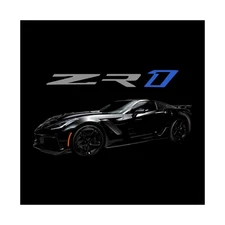 Car enthusiast poster, Corvette wall art, garage decor, black zr1 print, man