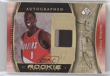 2005 SP Authentic Extra Limited /25 Martell Webster #96 RPA Rookie Patch Auto RC