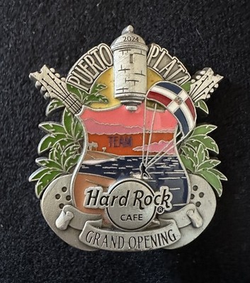 Hard Rock Cafe Puerto Plata TEAM Grand Opening STAFF Guitar Pin LE 100 Dom. Rep.