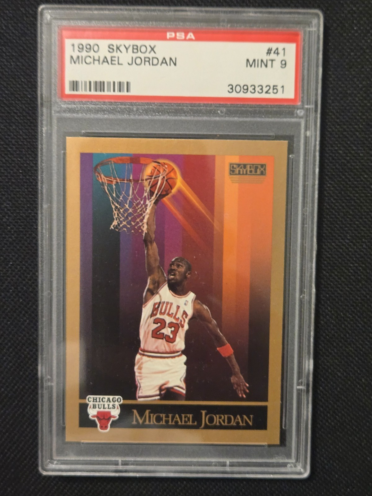 1990 SKYBOX MICHAEL JORDAN BASKETBALL CARD # 41 GRADED PSA 9 MINT view 1