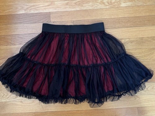 Social Collision Hot Topic Black Red Tutu Skirt Sz S Whimsigoth Fairy Goth - Picture 13 of 16
