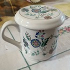 Mulberry Collection Ceramic Tea Mug With Lid Floral Dishwasher Microwave Safe — photo 1