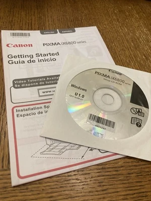 Canon PIXMA iX6800 Setup CD-ROM + Getting Started Guide Driver Software Windows - Image 1 of 2