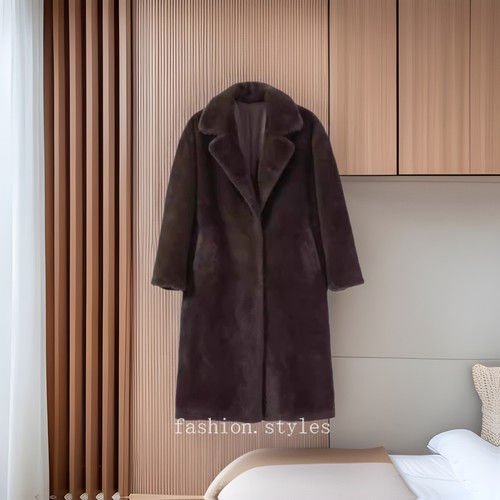 Fur Long Wool Overcoat Wool Loose Mink Fur Wool Fur Jacket Warm Thicken Casual - Picture 3 of 24