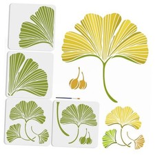4pcs Large Ginkgo Leaf Stencils 11.8 11.8inch Splicing Style Autumn Leaf