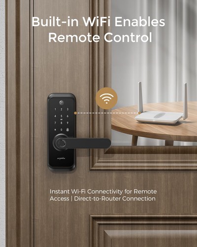 LNDU Smart Security Fingerprint Door Lock Password Unlock Camera WiFi Doorbell - Picture 4 of 9