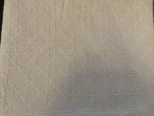 Casa Bela Queen Matelassé Beige Geometric Coverlet Made in Portugal