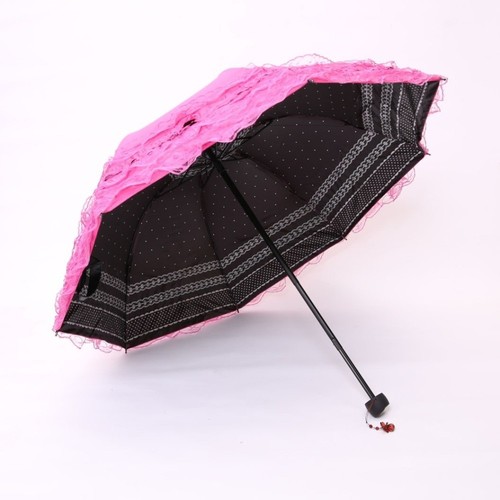 Thickened Folding Umbrella Anti-UV Protection Princess Female Parasol - Picture 6 of 17