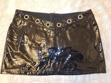 Lackrock, Dehnbar, Gr XL, Neuwertig, Minirock, Sexy, Schwarz,