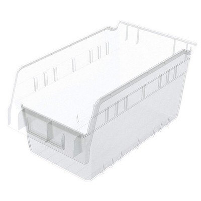 AKRO-MILS 30090SCLAR Shelf Bin,Clear,Plastic,6 in 40K454