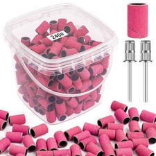Rolybag Sanding Bands for Nail Drill 240 Grit Extreme Fine 240 grit, pink
