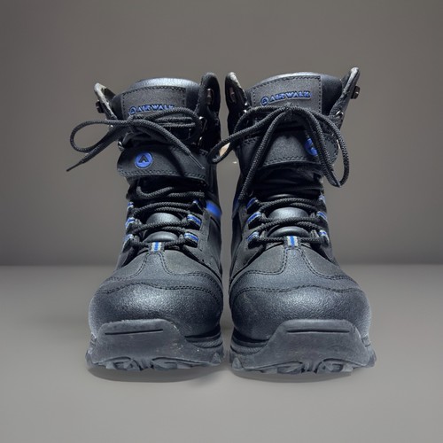 Airwalk Thermolite Men's Black + Blue Waterproof Snow Boots Size 6 Mens Thermo - Picture 2 of 8