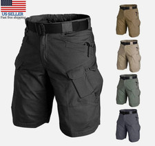 Mens Summer Tactical Shorts Cargo Outdoor Waterproof Hiking Fishing Track Shorts