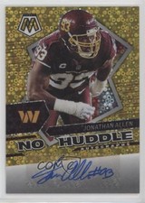 2022 Panini Mosaic No Huddle Gold Prizm 5/10 Jonathan Allen #ANH-JAL Auto sc2