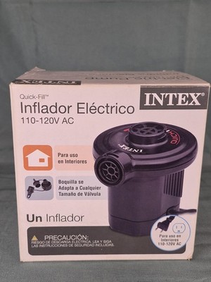Intex Quick-Fill AC Electric Air Pump 110-120V Black for Camping