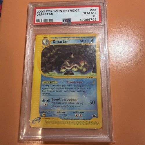 Pokemon Omastar Skyridge NON Holo Rare #23 PSA 10 Gem Mint