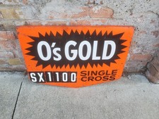 24 X 17 Metal Sign Os Gold Single Cross Seed ...
